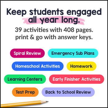 7th Grade Doodle Math BUNDLE — preview page 4 of 4