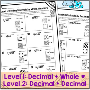 Long Division with Decimals — preview page 3 of 4