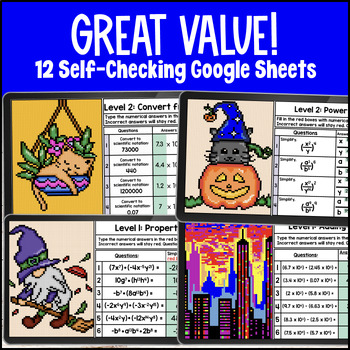 Scientific Notation Pixel Art Unit BUNDLE — preview page 2 of 4