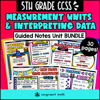 Converting Units of Measurement & Data Guided Notes with Doodles