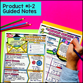 Simple & Compound Probability Guided Notes & Pixel Art Bundle — preview page 2 of 4