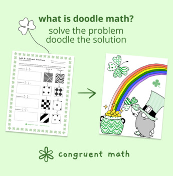 St. Patrick's Day Adding & Subtracting Fractions — preview page 2 of 4