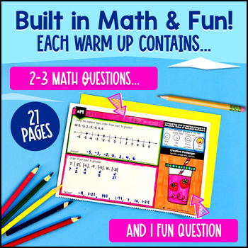 Rational Numbers 7th Grade Math Warm Ups — preview page 2 of 4