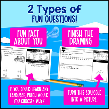 Rational Numbers 7th Grade Math Warm Ups — preview page 3 of 4