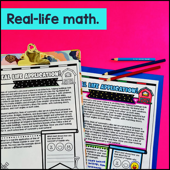 Line of Symmetry 4th Grade Guided Notes w Doodles Worksheets 4.G.A.3 Symmetrical — preview page 4 of 4