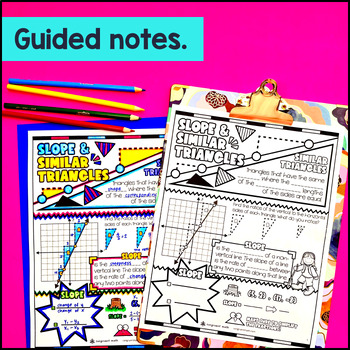 Slope from Similar Triangles Guided Notes w/ Doodles — preview page 2 of 4