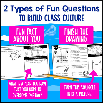 6th Grade Math Warm Ups Full-Year Bell Ringers Back to School BUNDLE CCSS TEKS — preview page 4 of 4