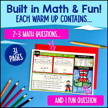 Data & Statistics 6th Grade Math Warm Ups — preview page 2 of 4