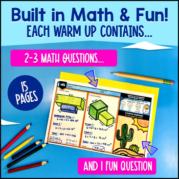 Volume Counting Cubes Composite Rectangular Prisms 5th Grade Math Warm Ups CCSS — preview page 2 of 4