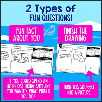 Volume Counting Cubes Composite Rectangular Prisms 5th Grade Math Warm Ups CCSS — preview page 3 of 4