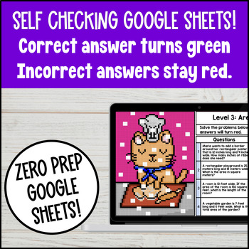 Area and Perimeter of Rectangles Digital Pixel Art 4th Grade Real World Problem — preview page 3 of 4