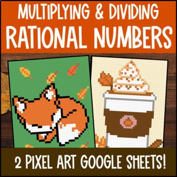 Thumbnail for [Thanksgiving] Multiplying and Dividing Rational Numbers Digital Pixel Art