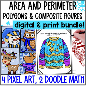 Area and Perimeter of Composite Figures Activity BUNDLE