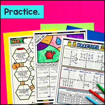 Rigid Transformations Reflections Guided Notes & Doodles — preview page 3 of 4