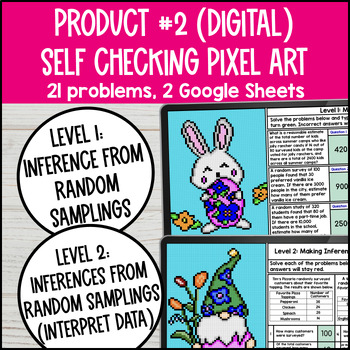 Population Inferences from Random Sampling Guided Notes & Pixel Art — preview page 3 of 4