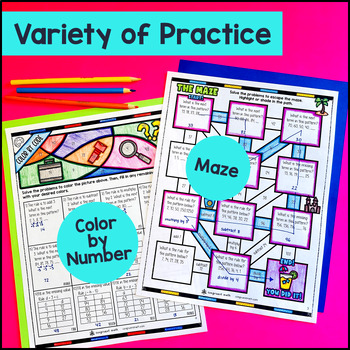 Number Patterns and Expressions Guided Notes w Doodles — preview page 3 of 4