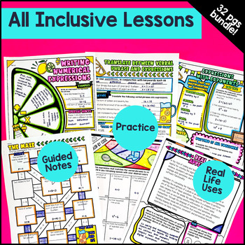Number Patterns and Expressions Guided Notes w Doodles — preview page 4 of 4
