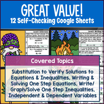 Equations & Inequalities Pixel Art Unit BUNDLE — preview page 2 of 4