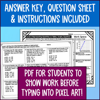 Equations & Inequalities Pixel Art Unit BUNDLE — preview page 4 of 4