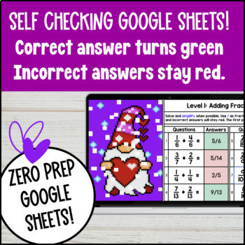 Adding Fractions Digital Pixel Art with Like & Unlike Denominators Same Whole — preview page 3 of 4