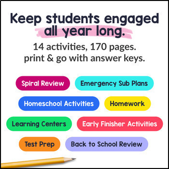 5th Grade Doodle Math BUNDLE — preview page 4 of 4