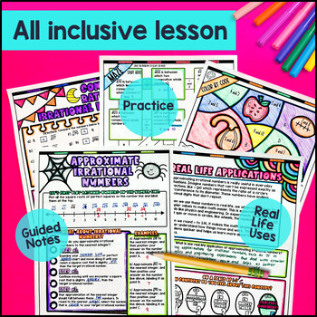 Rational and Irrational Numbers Guided Notes & Pixel Art — preview page 3 of 4