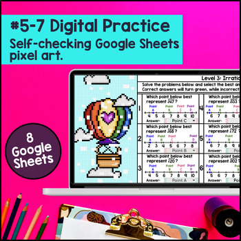 Rational and Irrational Numbers Guided Notes & Pixel Art — preview page 4 of 4