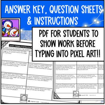 [Free] Multiplying Fractions by Whole Numbers and Fractions Pixel Art — preview page 4 of 4