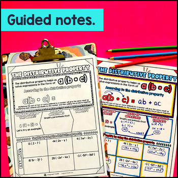 Distributive Property Guided Notes w/ Doodles — preview page 2 of 4
