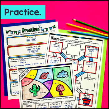 Distributive Property Guided Notes w/ Doodles — preview page 3 of 4
