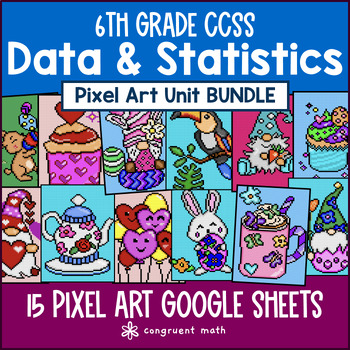 Data & Statistics Pixel Art Unit BUNDLE
