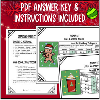 [Winter] Multiplying and Dividing Integers Digital Pixel Art Google Sheets — preview page 4 of 4