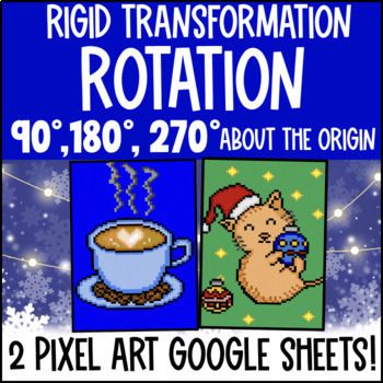[Christmas] Rotations About the Origin Digital Pixel Art Rigid Transformations