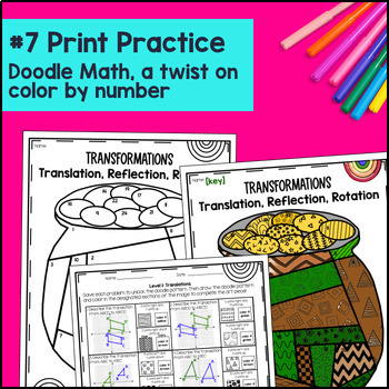 Rigid Transformations Translations Reflection & Rotations, Digital & Print Notes — preview page 4 of 4