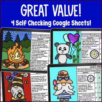 Theoretical and Experimental Probability Digital Pixel Art BUNDLE — preview page 2 of 4