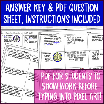 Theoretical and Experimental Probability Digital Pixel Art BUNDLE — preview page 4 of 4