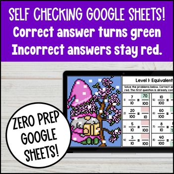 Equivalent Fractions & Adding Fractions Digital Pixel Art Denominators 10 & 100 — preview page 3 of 4