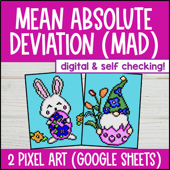 Mean Absolute Deviation Digital Pixel Art Measures of Variability Spread Spring