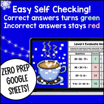 [Christmas] 6th Grade Digital Pixel Art BUNDLE — preview page 2 of 4