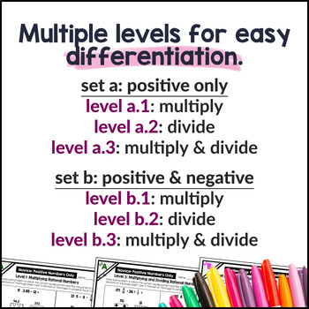 Multiplying & Dividing Rational Numbers — preview page 3 of 4