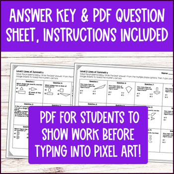 Line of Symmetry 4th Grade Digital Pixel Art Geometry Google Sheets CCSS TEKS — preview page 4 of 4