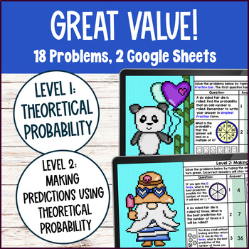 Theoretical Probability Digital Pixel Art — preview page 2 of 4