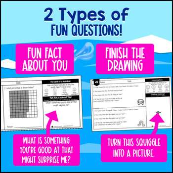 Ratios and Rates, Percentages, Measurement Conversions 6th Grade Math Warm Ups — preview page 3 of 4