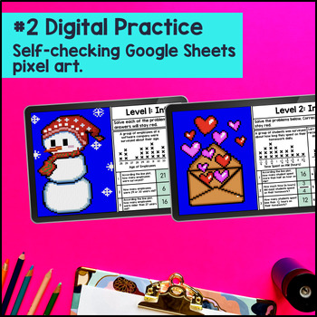 Line Plots with Fractions Guided Notes & Pixel Art — preview page 4 of 4