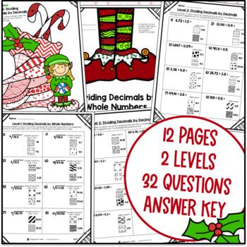 [Christmas] Long Division with Decimals — preview page 4 of 4