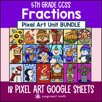Fractions Pixel Art Unit BUNDLE