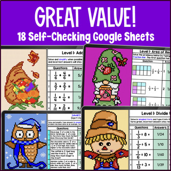 Fractions Pixel Art Unit BUNDLE — preview page 2 of 4