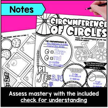 Area and Circumference of Circles Guided Notes & Doodles — preview page 2 of 4