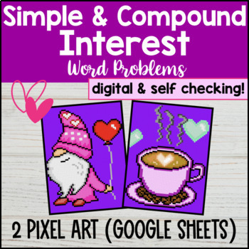 Thumbnail for Simple and Compound Interest Digital Pixel Art | Principal Rate Time P = IRT