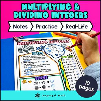 Multiplying and Dividing Integers Guided Notes & Doodles